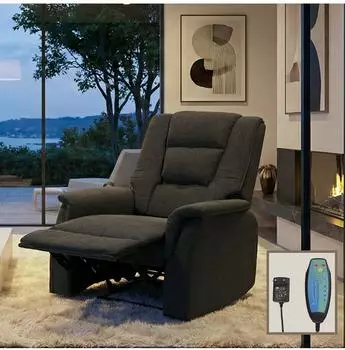 MCW Fernsehsessel F23, Textil, grau, Massage- und W&auml;rmefunktion (69965)