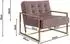 S-Style Möbel Duban Loungesessel Samtstoff, rosa, goldene Metallfüße (800000795807)