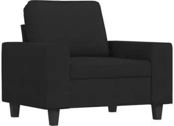 vidaXL Sessel 60cm Stoff, schwarz (359379)
