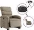vidaXL Relaxsessel mit Aufstehhilfe, elektrisch, cappuccino, Kunstleder