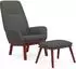 vidaXL Relaxsessel mit Hocker, Stoff, dunkelgrau