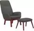 vidaXL Relaxsessel mit Hocker, Stoff, dunkelgrau