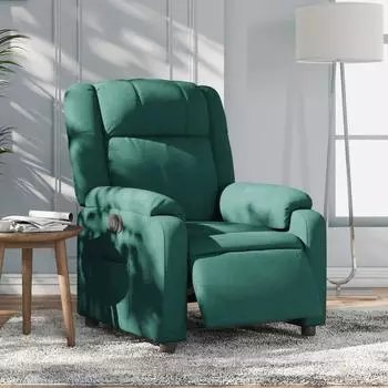 vidaXL Relaxsessel elektrisch, Stoff, dunkelgr&uuml;n (3205184)