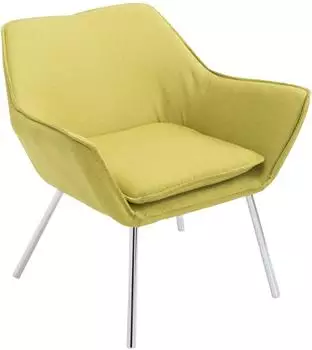 CLP Caracas Lounger Stoff, grün, Metallgestell