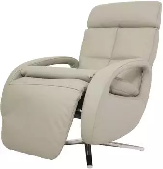 MCW MCW-L11 Relaxsessel Voll-Leder, drehbar, grau (MCW-L11)