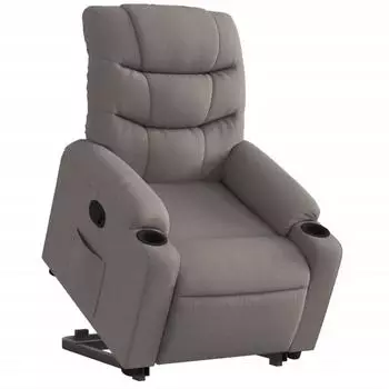vidaXL Relaxsessel mit Aufstehhilfe, Stoff, taupe (3206652)