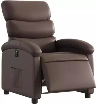 vidaXL Elektrischer Relaxsessel braun Kunstleder (3204028)