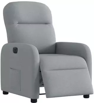 vidaXL Elektrischer Relaxsessel hellgrau, Stoff (3302952)
