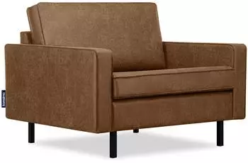 Konsimo Invia Sessel Leder/Mikrofaser, braun (INVIA)