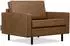 Konsimo Invia Sessel Leder/Mikrofaser, braun (INVIA)