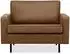 Konsimo Invia Sessel Leder/Mikrofaser, braun (INVIA)