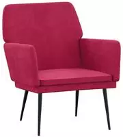 vidaXL Sessel Weinrot 62x79x79 cm Samt