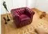 Massivmoebel24 Chesterfield #402 Sessel, Echtleder, rot (09-920-890-4020)