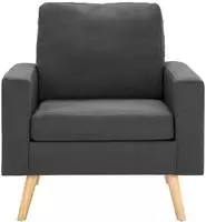 vidaXL Sessel Dunkelgrau Stoff