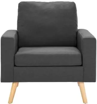vidaXL Clubsessel W&uuml;rfelsessel dunkelgrau Stoff (288694)