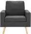 vidaXL Clubsessel Würfelsessel dunkelgrau Stoff (288694)