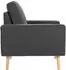 vidaXL Clubsessel Würfelsessel dunkelgrau Stoff (288694)