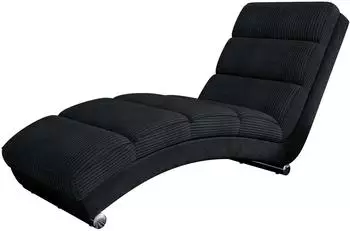 Mirjan24 Holiday Cord Relaxsessel mit verchromten Füßen (Poso 135 + Kronos 07)