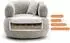 Beautysofa LAILA Drehsessel 360° drehbar, Chenille, creme (Rimba 03)