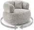 Beautysofa LAILA Drehsessel 360° drehbar, Chenille, creme (Rimba 03)