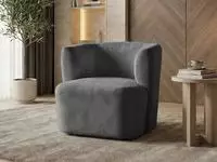 SESSEL Nori dunkelgrau velour