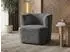 Beautysofa NORI Loungesessel Velours, dunkelgrau