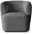 Beautysofa NORI Loungesessel Velours, dunkelgrau