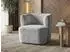 Beautysofa NORI Loungesessel Velours, hellgrau, mit Armlehnen (NORI)