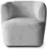 Beautysofa NORI Loungesessel Velours, hellgrau, mit Armlehnen (NORI)