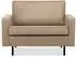 Konsimo Invia Sessel Echtleder, beige (INVIA)