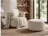 Beautysofa NANO Drehsessel-Set mit Hocker und Zierkissen, Stoff, beige (Dress Me 15)