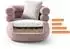 Beautysofa NANO Drehsessel-Set mit Hocker und Zierkissen, Stoff, beige (Dress Me 15)