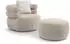 Beautysofa NANO Drehsessel-Set mit Hocker und Zierkissen, Stoff, beige (Dress Me 15)