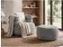 Beautysofa NANO Drehsessel-Set mit Hocker und Zierkissen, hellgrau, Textil (NANO)