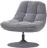 Woood Elvi Drehsessel Chenille-Stoff, hellgrau