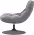 Woood Elvi Drehsessel Chenille-Stoff, hellgrau