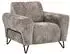 Beautysofa Volare Polstersessel Chenille Cappuccino schwarze Metallbeine