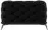 S-Style Möbel Chesterfield-Sessel Laura Samt, schwarz, 125x75x100cm (800000820553)