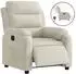 vidaXL Elektrischer Relaxsessel Samt, creme (3205079)