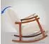 CLP Morelia Schaukelstuhl Stoff, Holzgestell Walnuss-Optik, creme (317274)