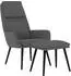 vidaXL Relaxsessel mit Hocker, hellgrauer Stoff (3097768)