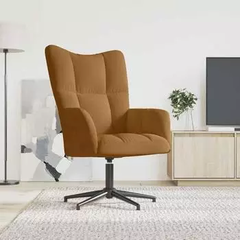 vidaXL Relaxsessel, drehbar, Samt, braun (328103)