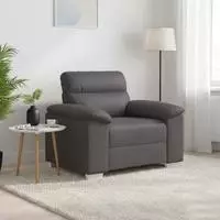 vidaXL Sessel Grau 100x81x84 cm Kunstleder