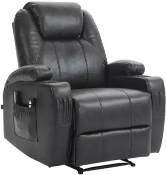 CLP Hepler Massagesessel mit W&auml;rmefunktion, Kunstleder, braun (Hepler)