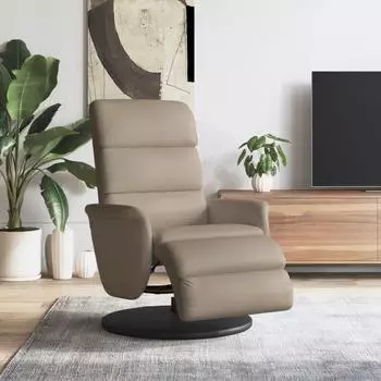 vidaXL Relaxsessel mit Fu&szlig;teil cappuccino Kunstleder (356721)