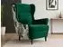 Beautysofa Havana Ohrensessel skandinavischer Stil, dunkelgrün, Wenge-Beine