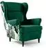 Beautysofa Havana Ohrensessel skandinavischer Stil, dunkelgrün, Wenge-Beine