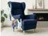 Beautysofa Havana Ohrensessel skandinavischer Stil, dunkelblau, Buchenbeine (Havana)