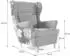 Beautysofa Havana Ohrensessel skandinavischer Stil, dunkelblau, Buchenbeine (Havana)