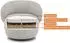 Beautysofa MAO Drehsessel Chenille-Bezug, 360° drehbar, beige (Bella 05)